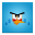 Blue Angry Bird Frameless-32
