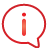 Information Balloon red icon