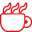 Coffee red icon