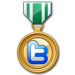 Twitter medal green