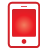 Mobile red icon