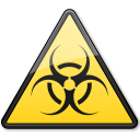 Biological Hazard Symbol Triangle-128