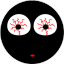 Black Smiley 8 icon