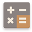 Calculator flat brown icon