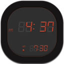 Clock Digital Flat Round-128