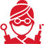 Dentist red icon