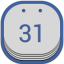 Google Calendar Flat Round Icon