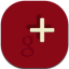 Google Plus Flat Round-64