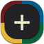 Google Plus Flat Round icon