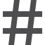 Hash Vector Icon