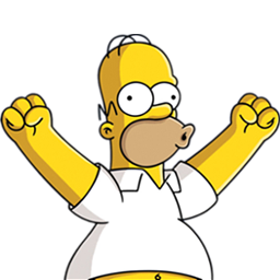 Homer Simpson Happy-256
