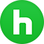 Hulu flat circle icon